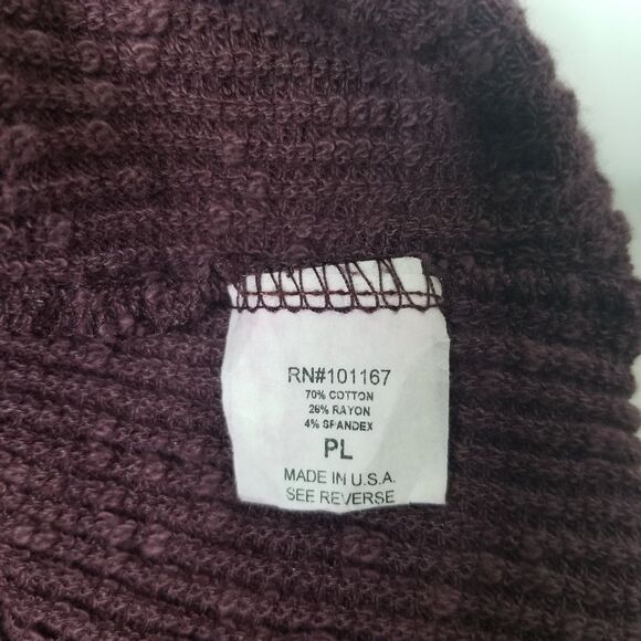 Cha Cha Vente Split Back Swing Top Purple Petite Large - Picture 4 of 6